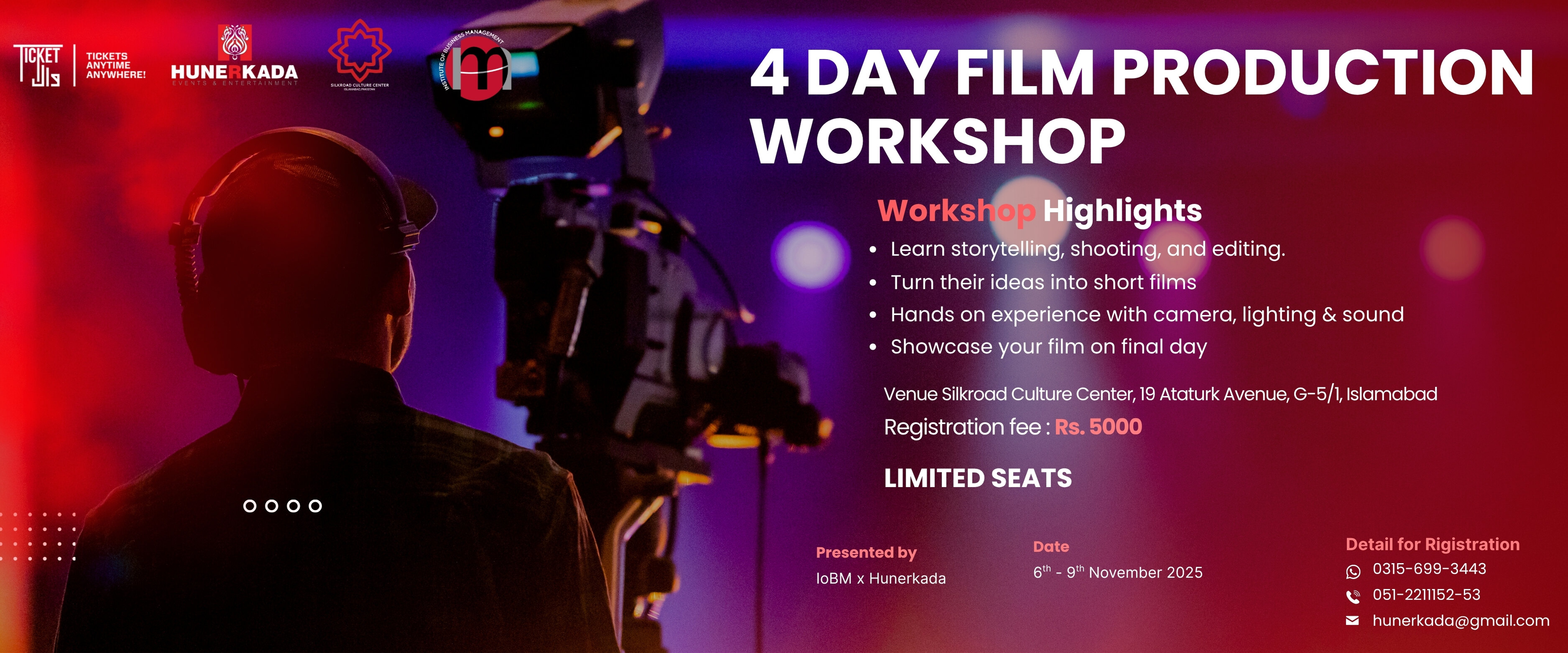 4-Day Film Production Workshop by Hunerkada in collaboration with IoBM