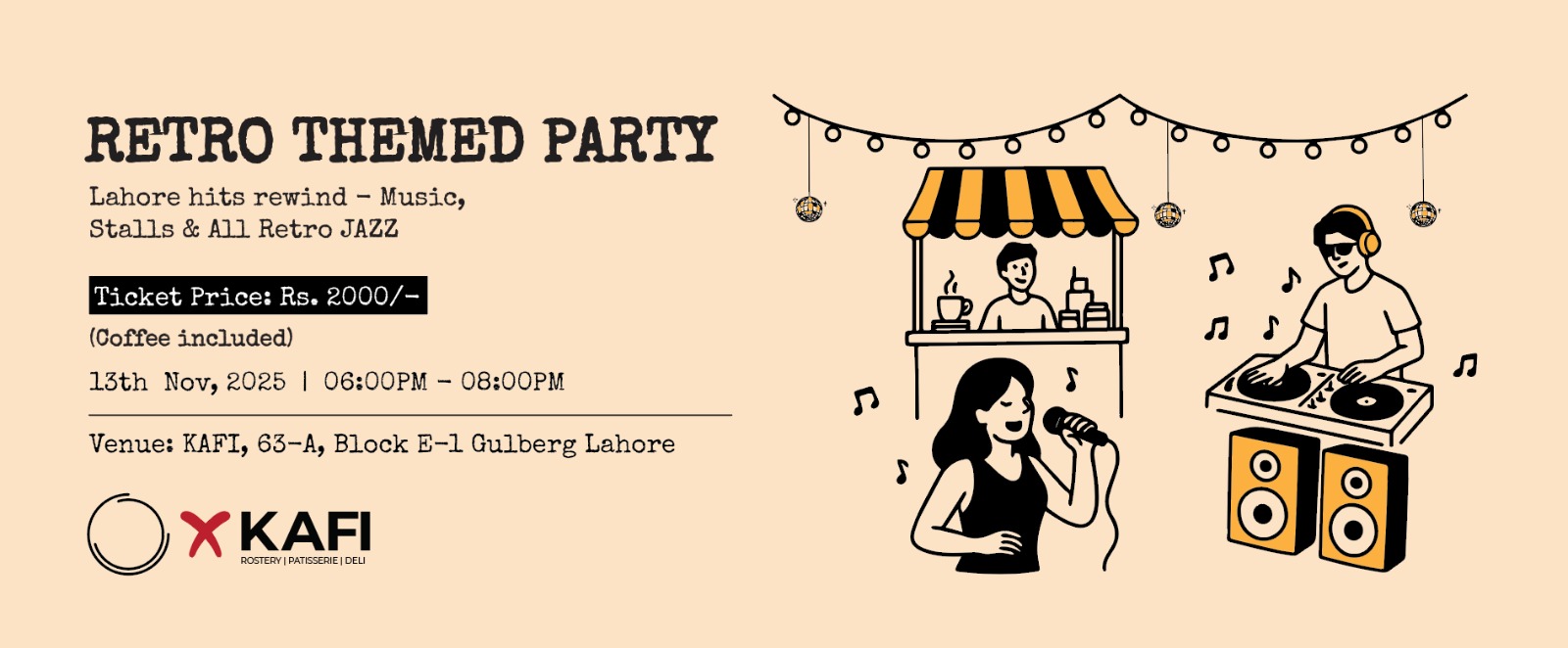 Retro Themed Party at KAFI