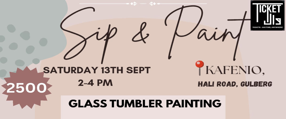Sip & Paint (Glass Tumbler)
