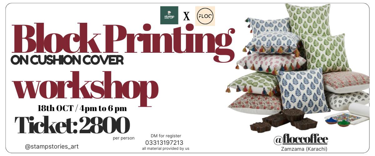 BLOCK PRINT ON CUSHION COVERS