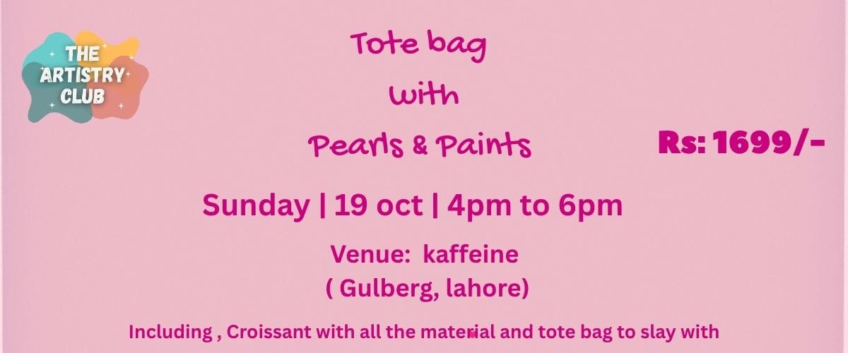 Tote Bags with Pearls and Paints 